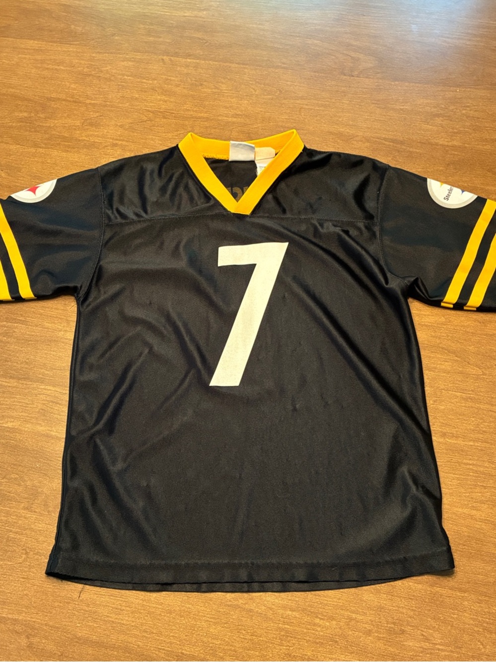 NFL Steelers Kids Black and Yellow No. 7 Replica Jersey Roethlisberger